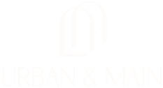 Urban&Main white logo